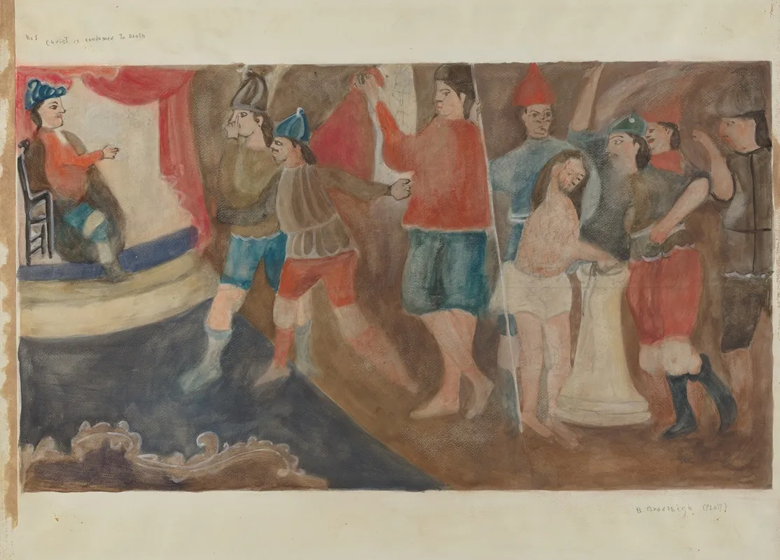 Station Of The Cross No 1 Jesus Is Condemned To Death 2 by Beulah Bradleigh - Canvas Print
