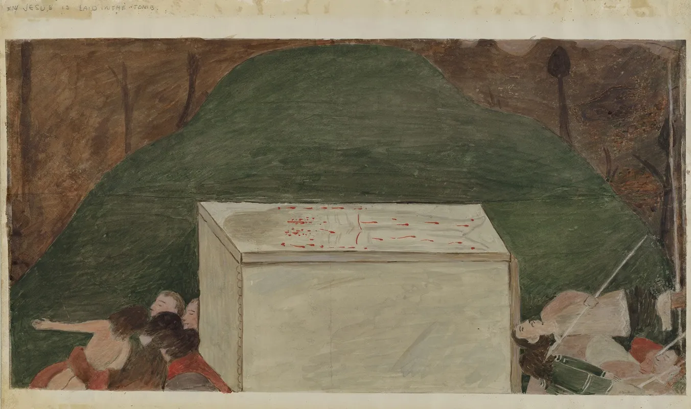Station Of The Cross No 14 Jesus Is Laid In His Tomb