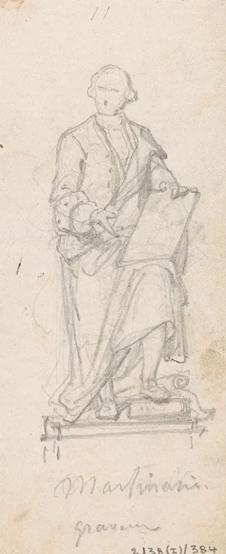 Statue Of The Engraver Pieter Martinasie