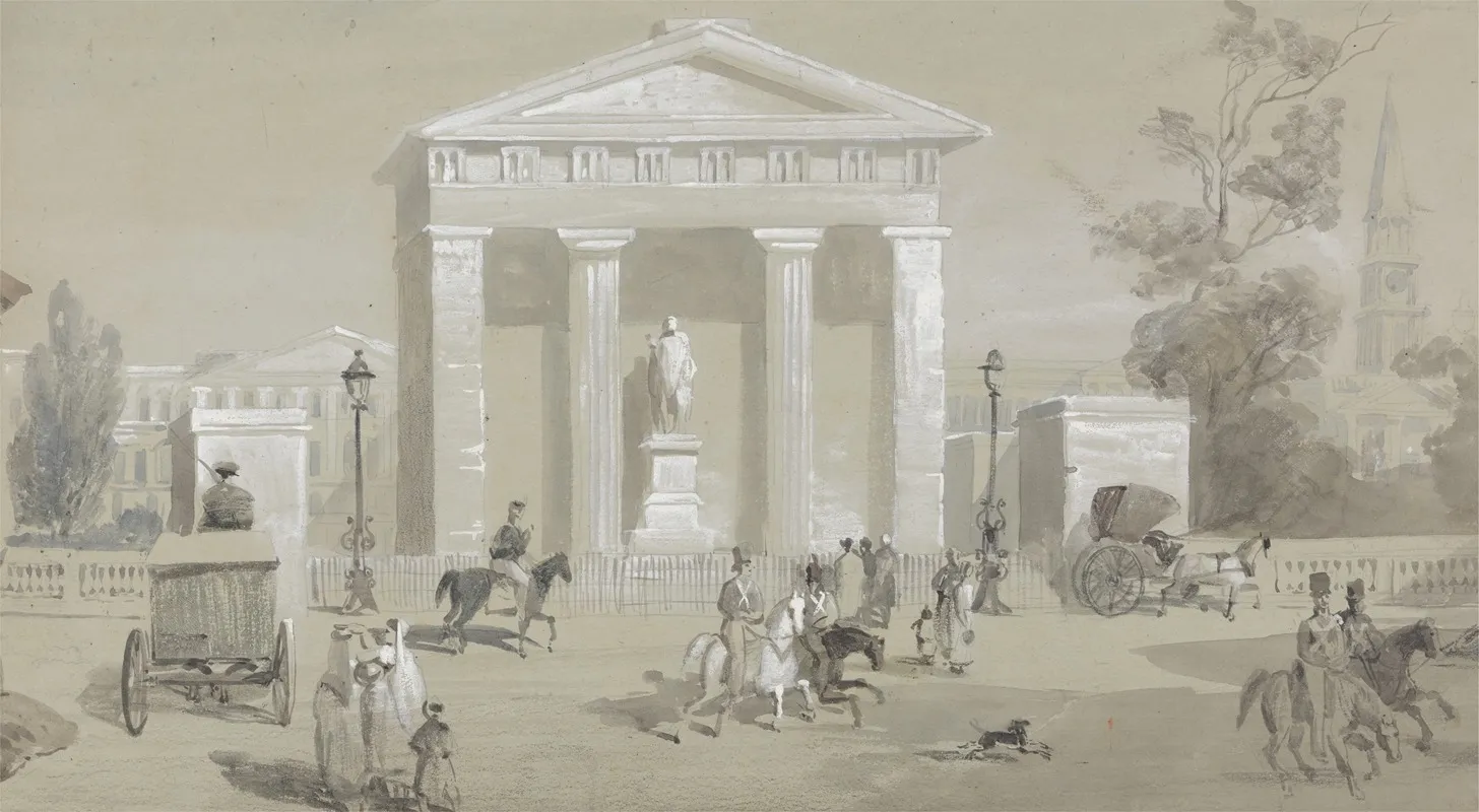 Statue Of The Marquis Of Hastings In Tank Square Calcutta