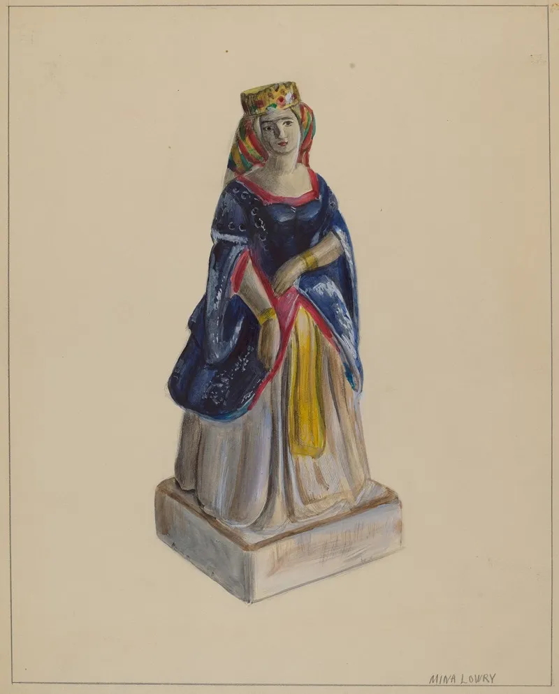 Statuette Queen Victoria by Mina Lowry - Canvas Print