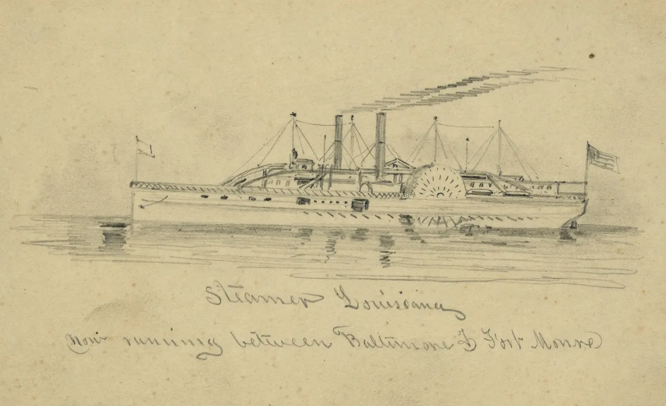 Steamer Louisiana Now Running Between Baltimore Fort Monroe