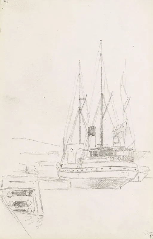 Steamship In Port