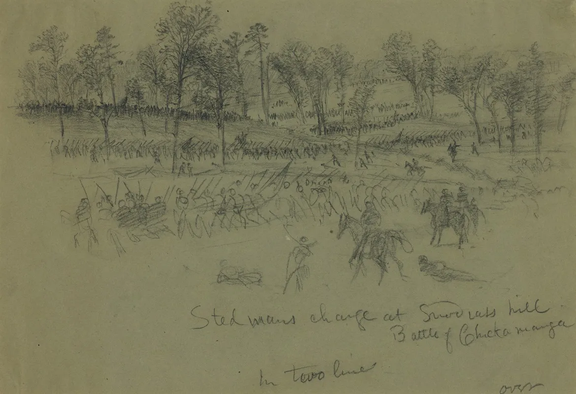 Steedmans Charge At Snodgrass Hill Battle Of Chickamauga