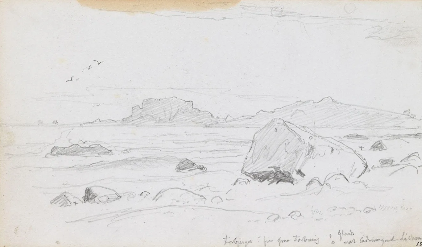 Steinet Strand by Hans Gude - Canvas Print