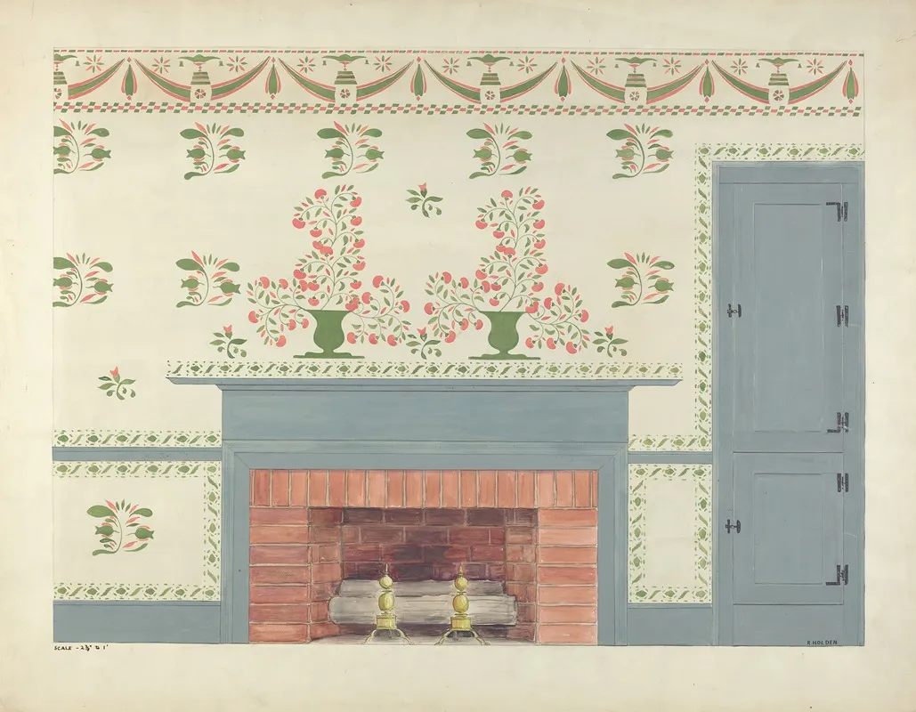 Stencilled Wall 12