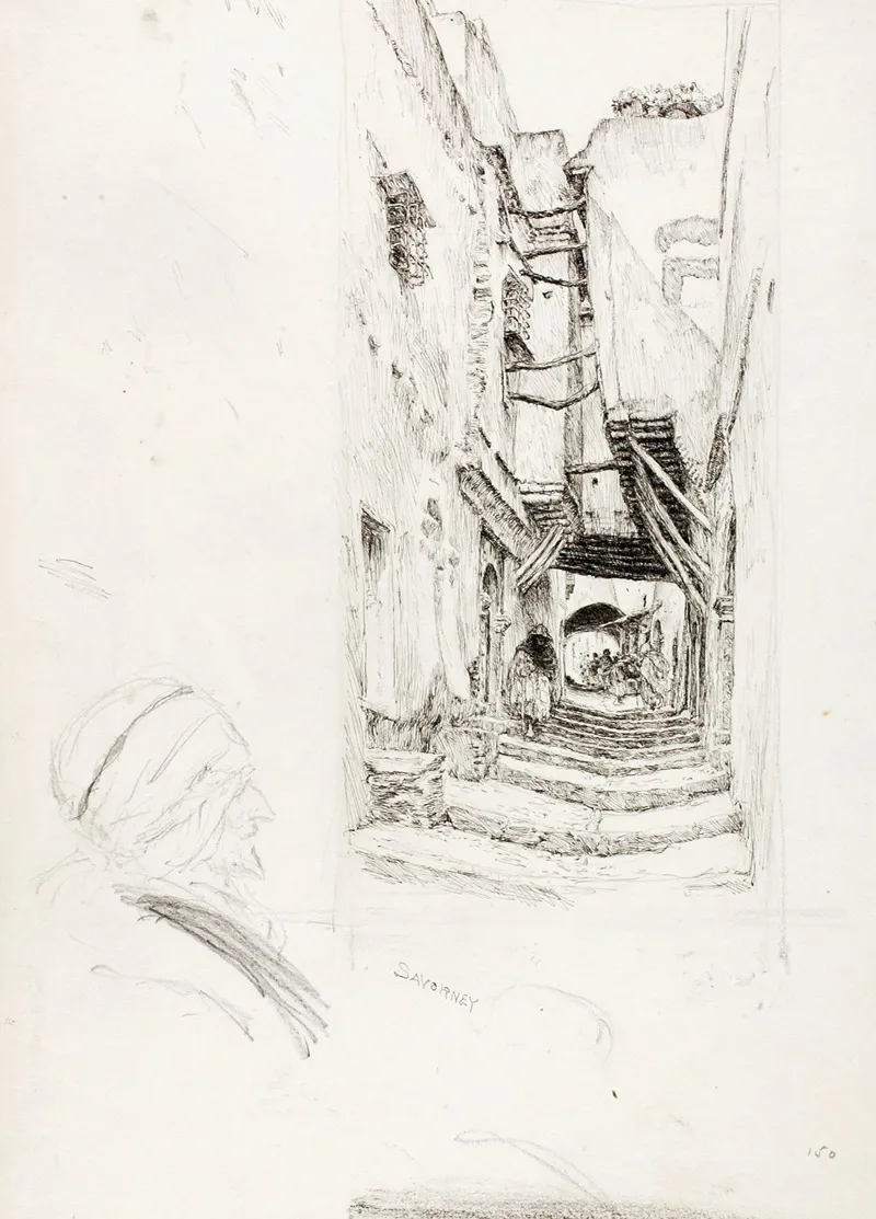 Steps And Doorways Algiers 2 by Kerr Eby - Canvas Print