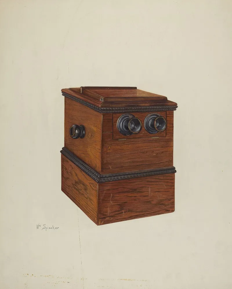 Stereooptician by William Spiecker - Canvas Print