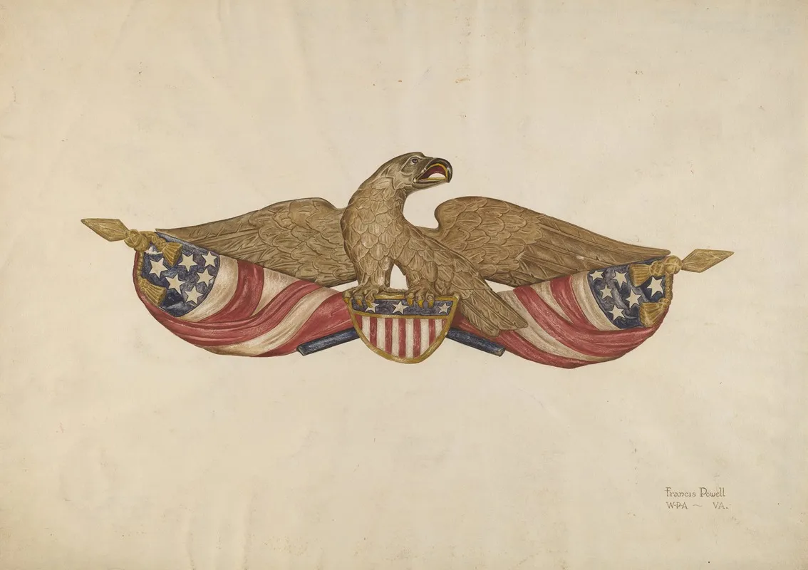 Sternboard Eagle by F.W. Powell - Canvas Print
