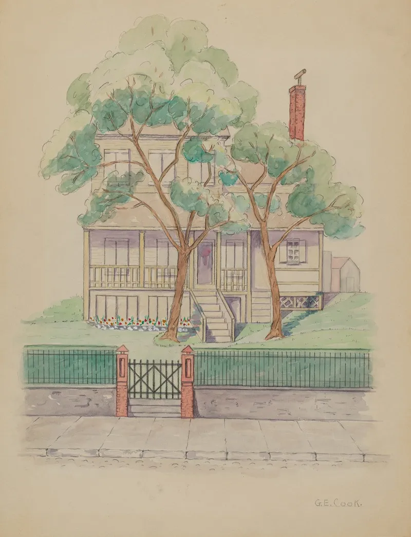Stewart House by Gladys Cook - Canvas Print