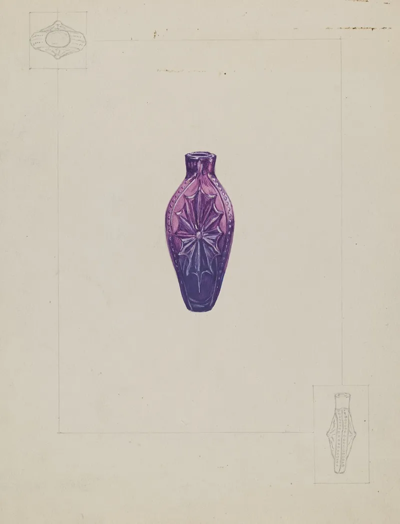 Stiegel Perfume Vial by John Jordan - Canvas Print