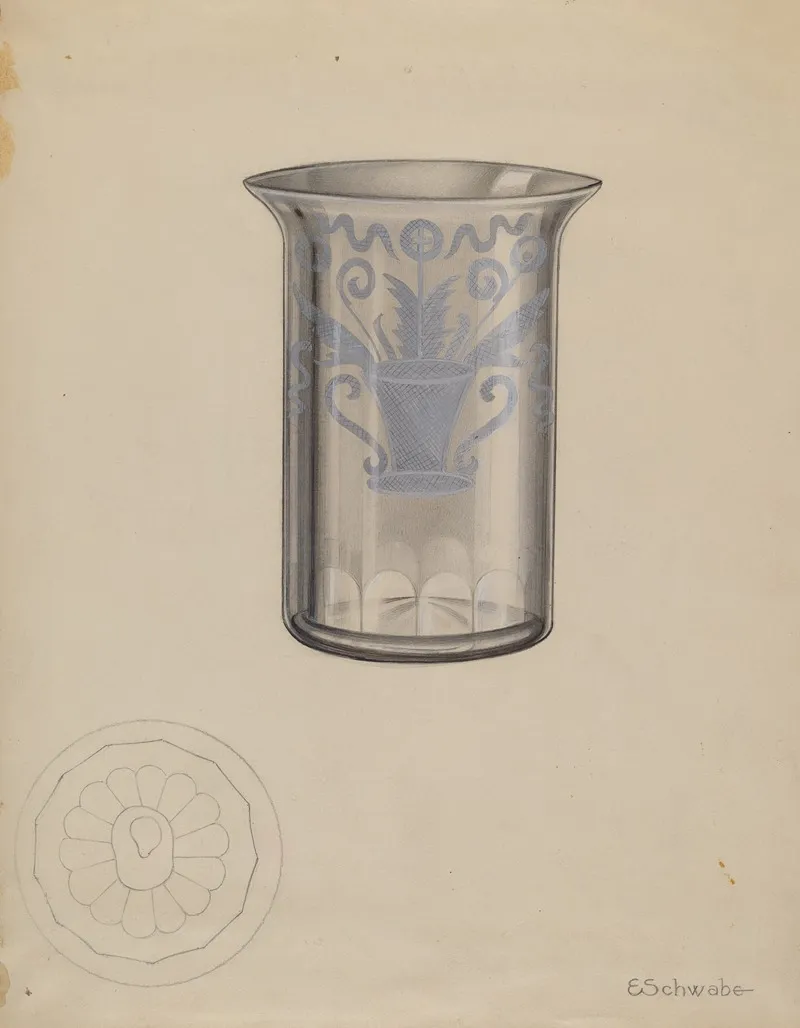Stiegel Water Tumbler by Erwin Schwabe - Canvas Print