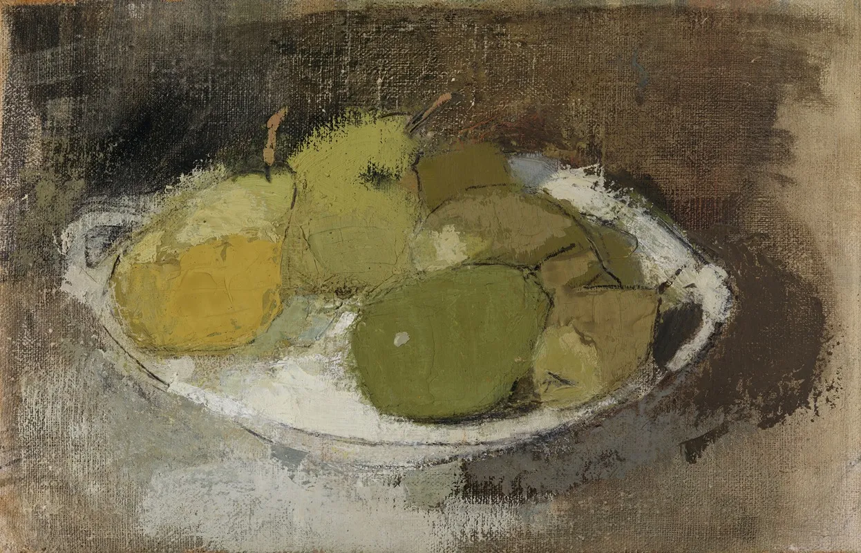 Still Life In Green by Helene Schjerfbeck - Canvas Print