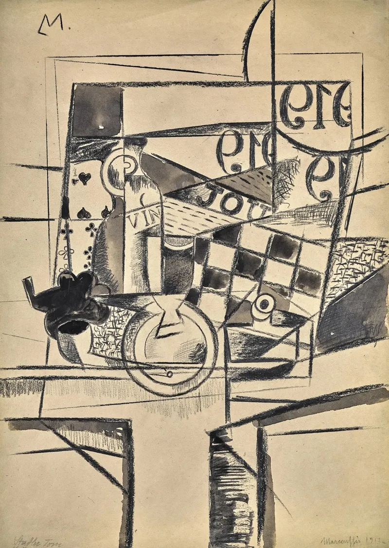 Still Life With Chessboard by Louis Marcoussis - Canvas Print
