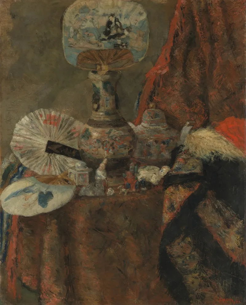 Still Life With Chinoiseries by James Ensor - Canvas Print