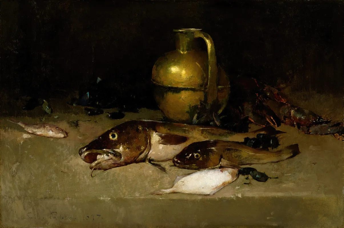 Still Life With Fish 22 by Emil Carlsen - Canvas Print