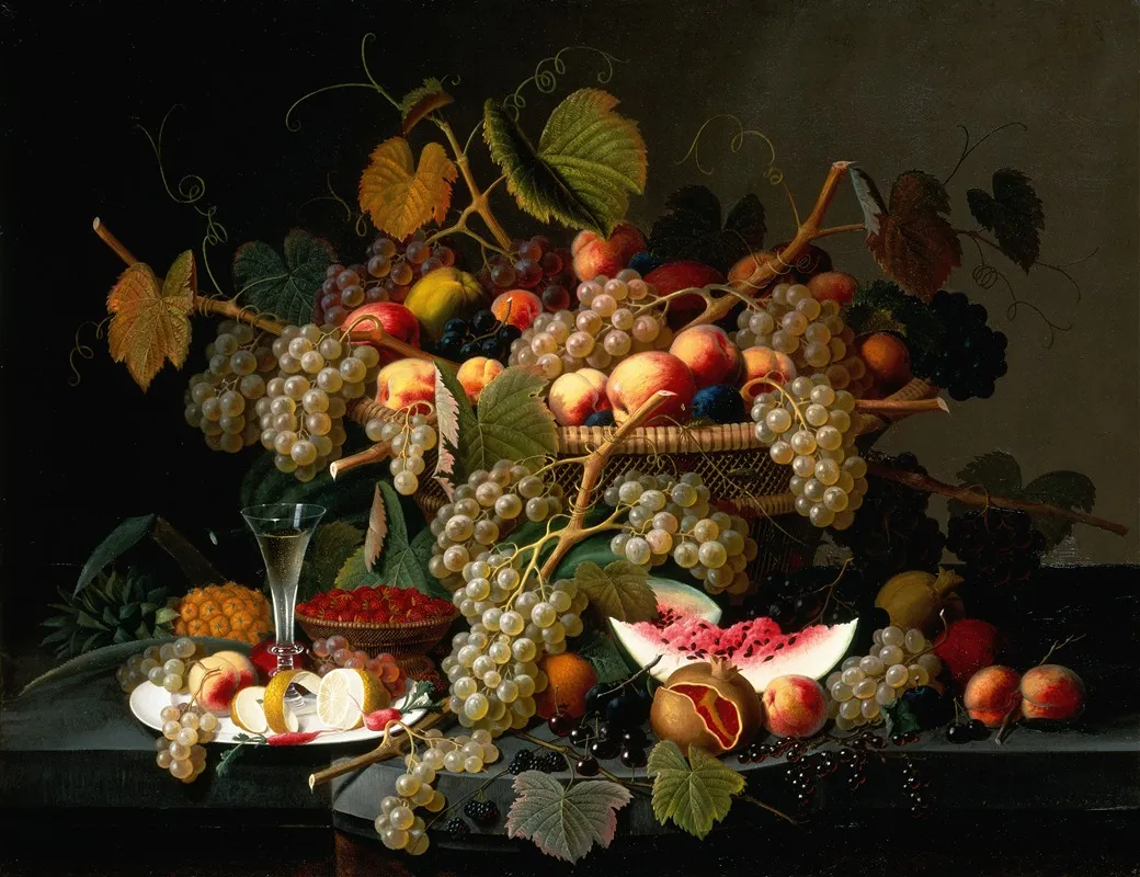 Still Life With Fruit 11 by Severin Roesen - Canvas Print