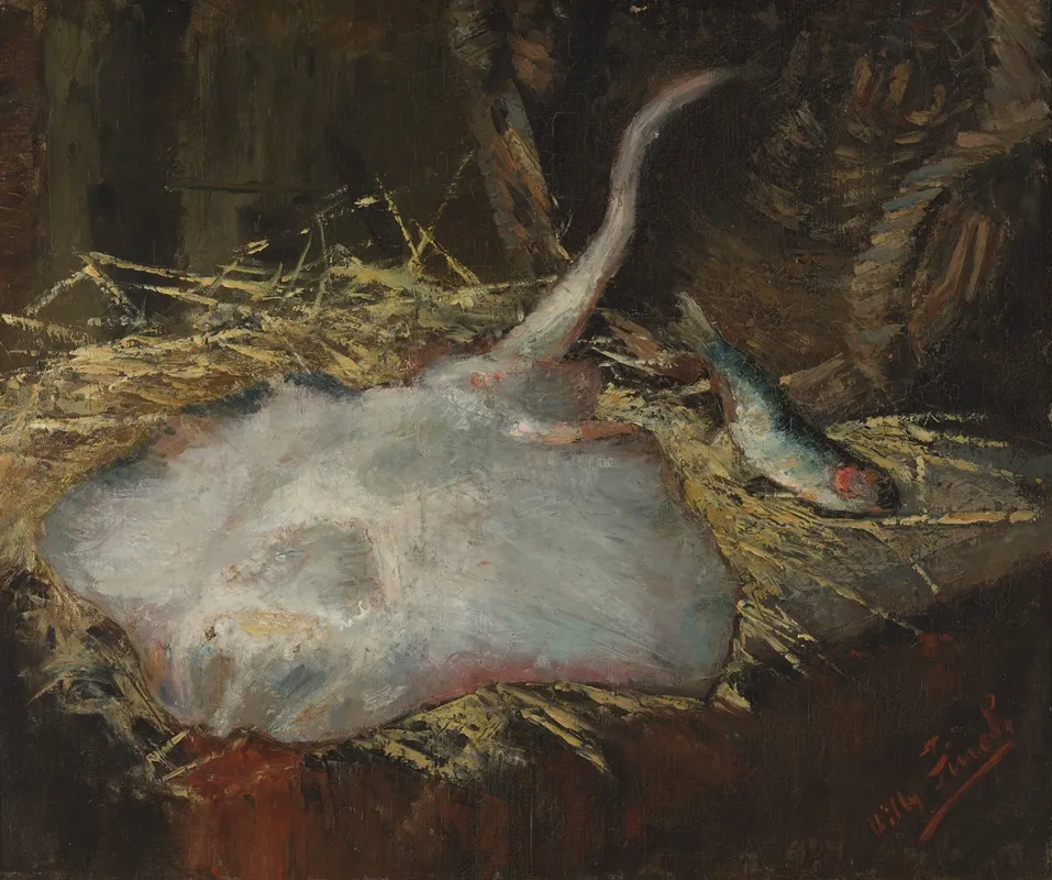 Stilleven Met Rog En Haring