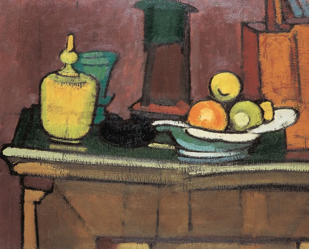 Stillleben Auf Einer Truhe