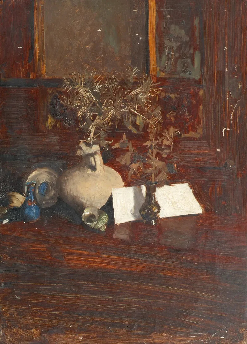 Stillleben Mit Disteln by Alexander Rothaug - Canvas Print