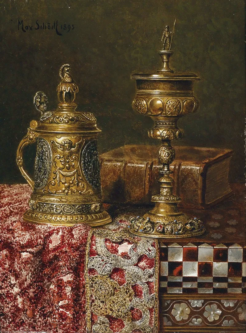 Stillleben Mit Prunkgefassen