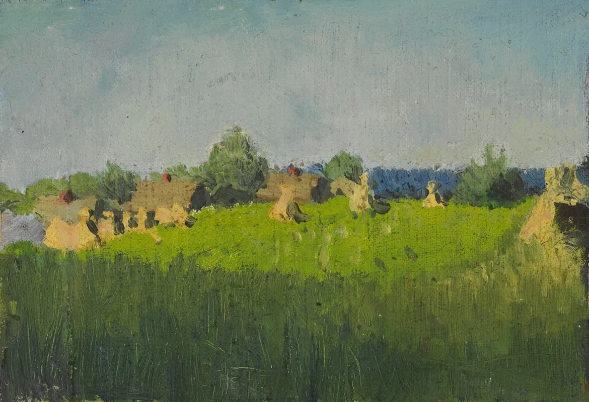 Stogi Siana W Polu by Tadeusz Cieślewski - Canvas Print