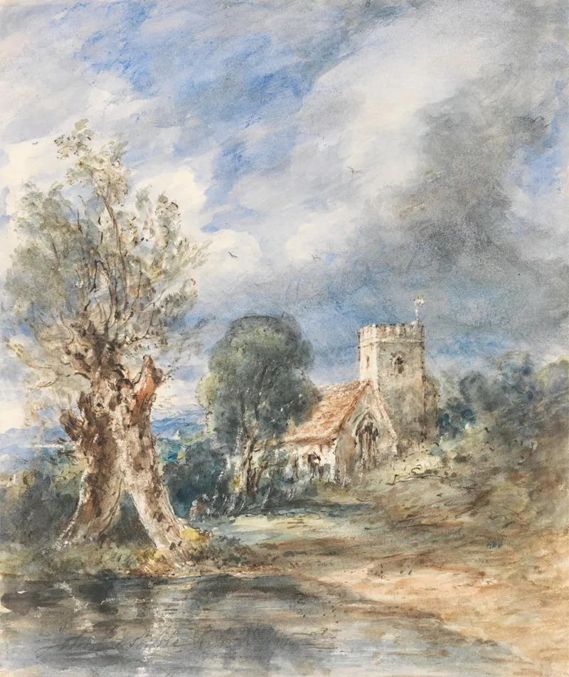Stoke Poges Church by John Constable - Canvas Print