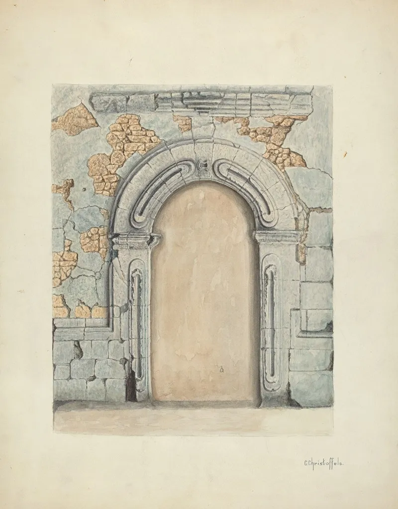 Stone Doorway Carved