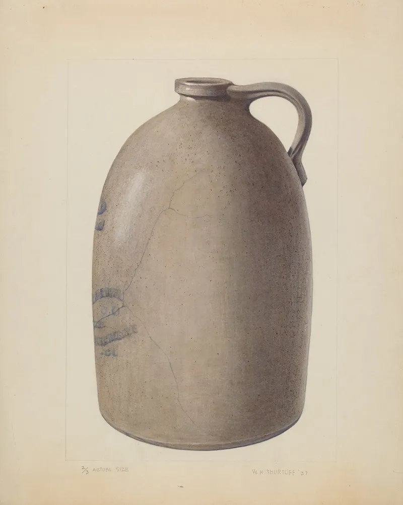 Stone Jug 4 by Wilford H. Shurtliff - Canvas Print