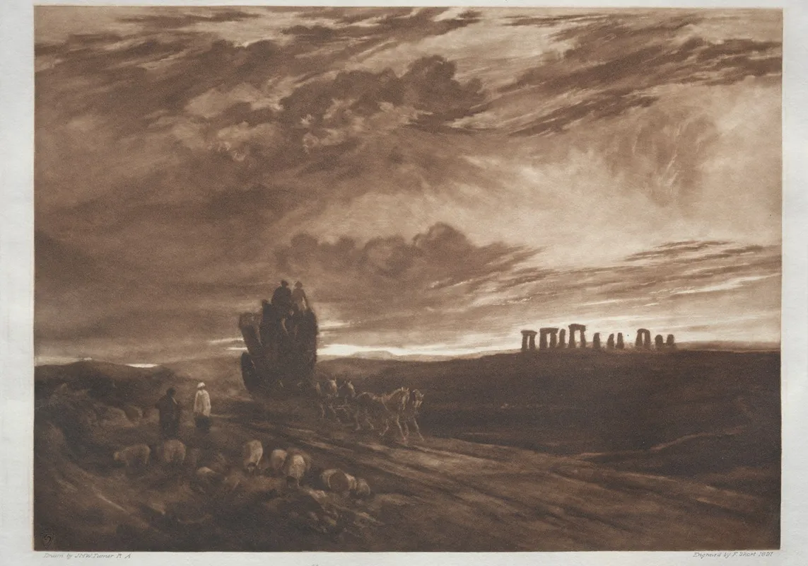Stonehenge At Daybreak by Sir Frank Short - Canvas Print