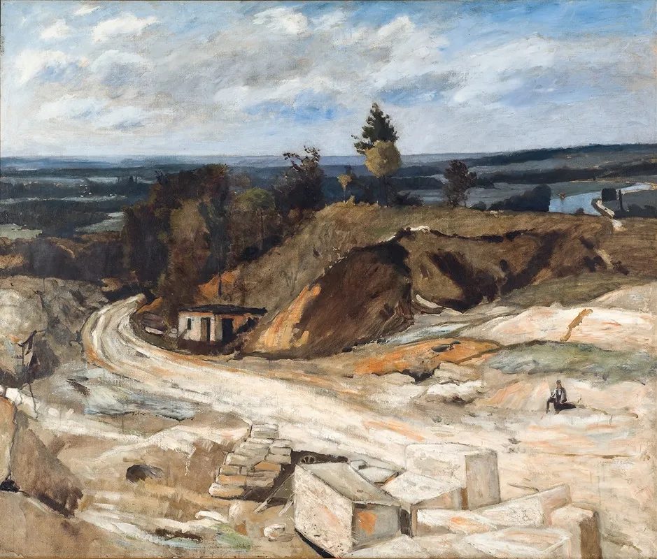 Stonequarry By The River Oise Ii by Carl Fredrik Hill - Canvas Print