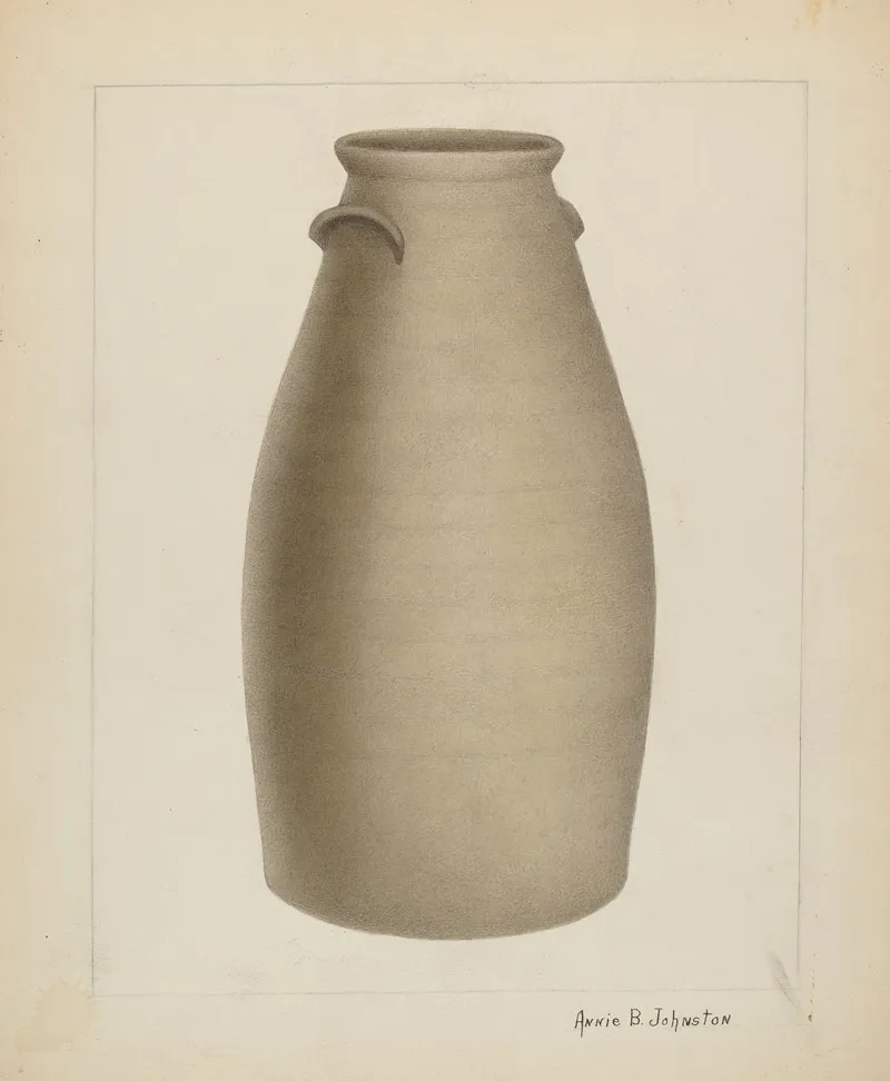 Stoneware Churn 2 by Annie B. Johnston - Canvas Print