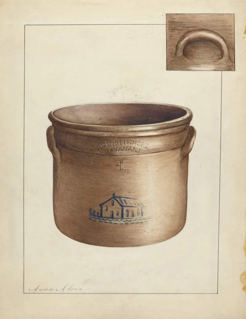 Stoneware Crock by Anna Aloisi - Canvas Print