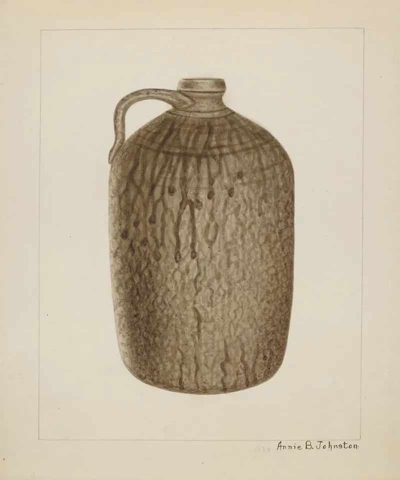 Stoneware Jar 22 by Annie B. Johnston - Canvas Print