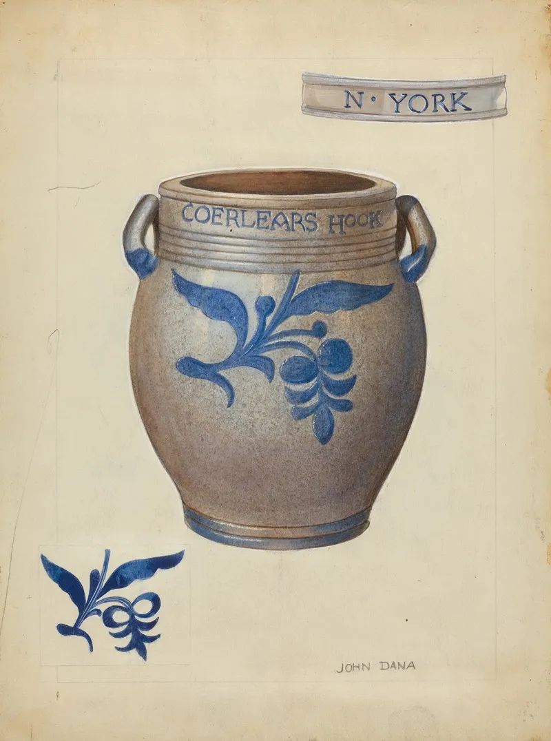 Stoneware Jar 29 by John Dana - Canvas Print