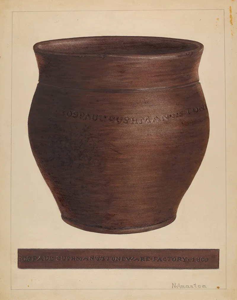 Stoneware Jar 32 by Nicholas Amantea - Canvas Print