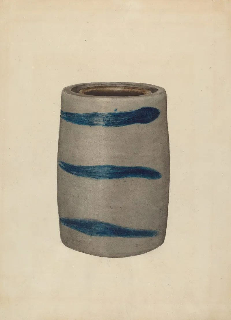 Stoneware Jar 36 by Richard Barnett - Canvas Print