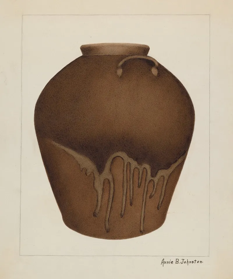 Stoneware Jar 3 by Annie B. Johnston - Canvas Print