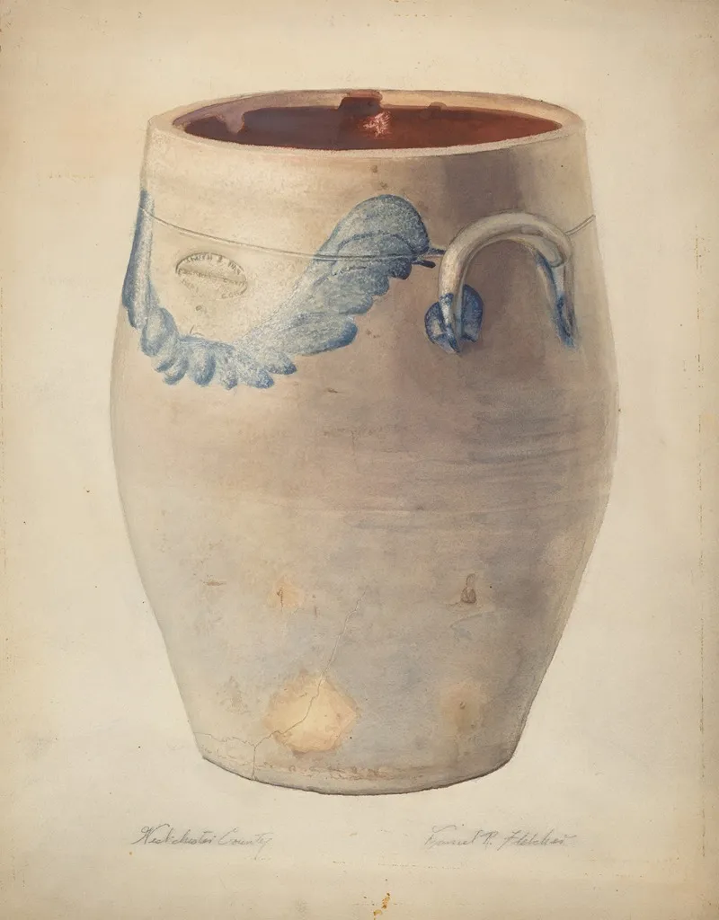 Stoneware Jug 19 by Daniel Fletcher - Canvas Print