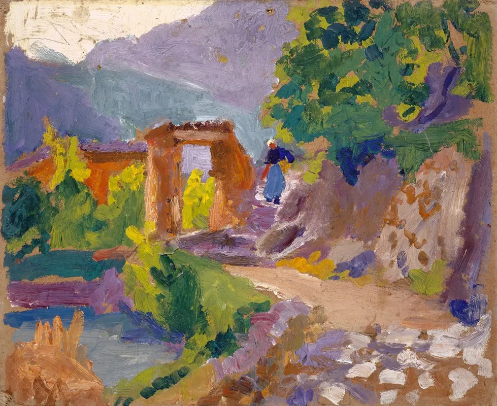 Stony Road In A Mountain Valley