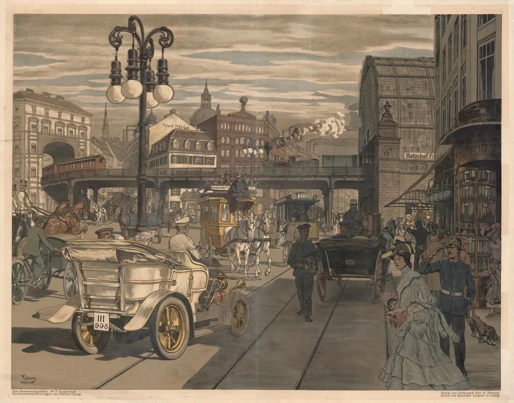 Storbyen by Walther Georgi - Canvas Print