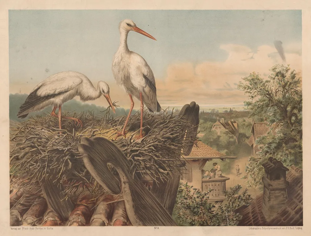 Storks 3 by Otto Speckter - Canvas Print
