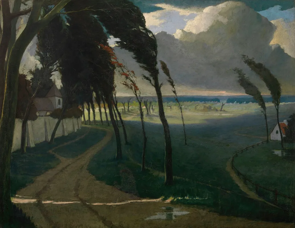 Storm 5 by Eugène Laermans - Canvas Print