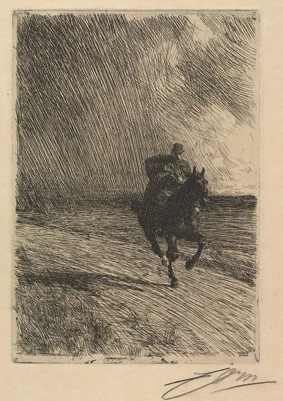 Storm 9 by Anders Zorn - Canvas Print