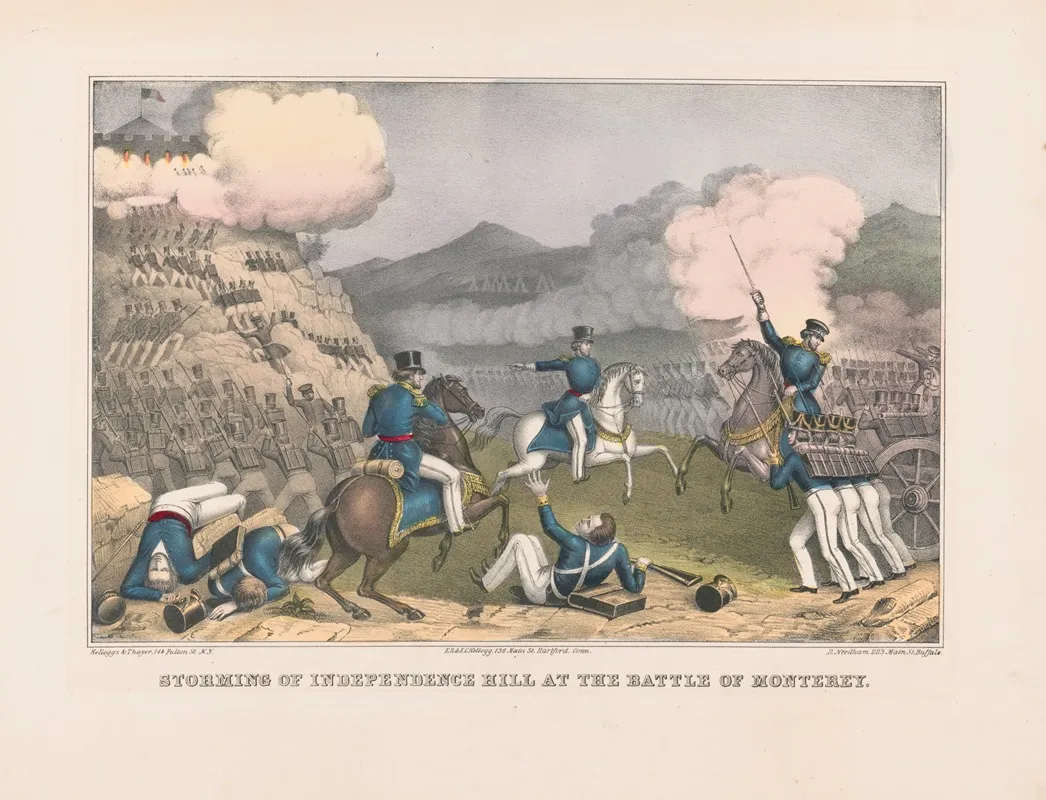 Storming Of Independence Hill At The Battle Of Monterey by E.B. &amp; E.C. Kellogg - Canvas Print