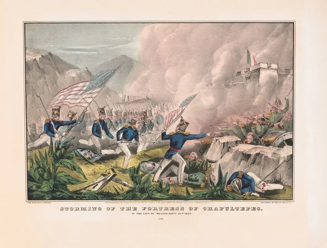 Storming Of The Fortress Of Chapultepec At The City Of Mexico Sept 12th 1847 2