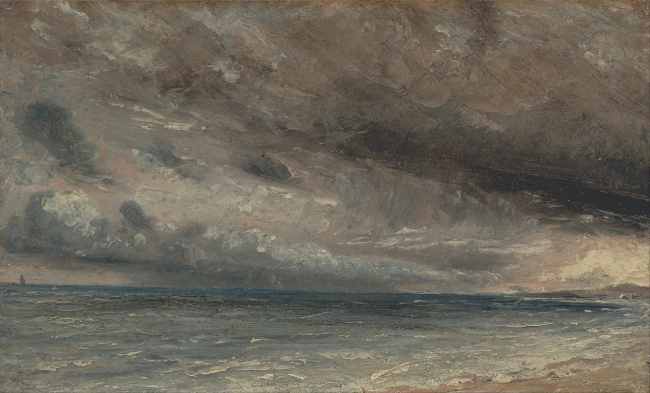 Stormy Sea Brighton by John Constable - Canvas Print