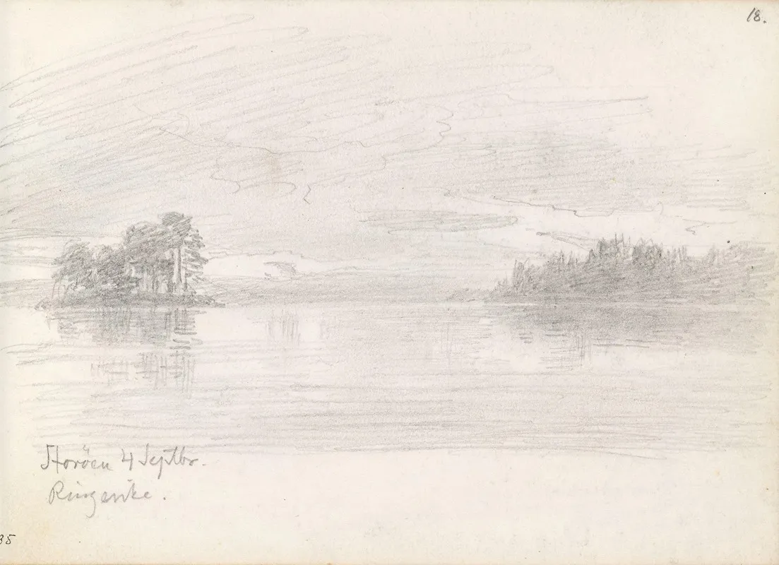 Storoya Ringerike by Hans Gude - Canvas Print