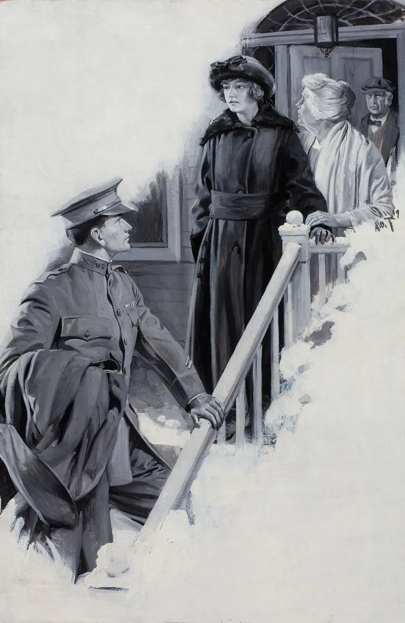 Story Illustration by Anton Otto Fischer - Canvas Print