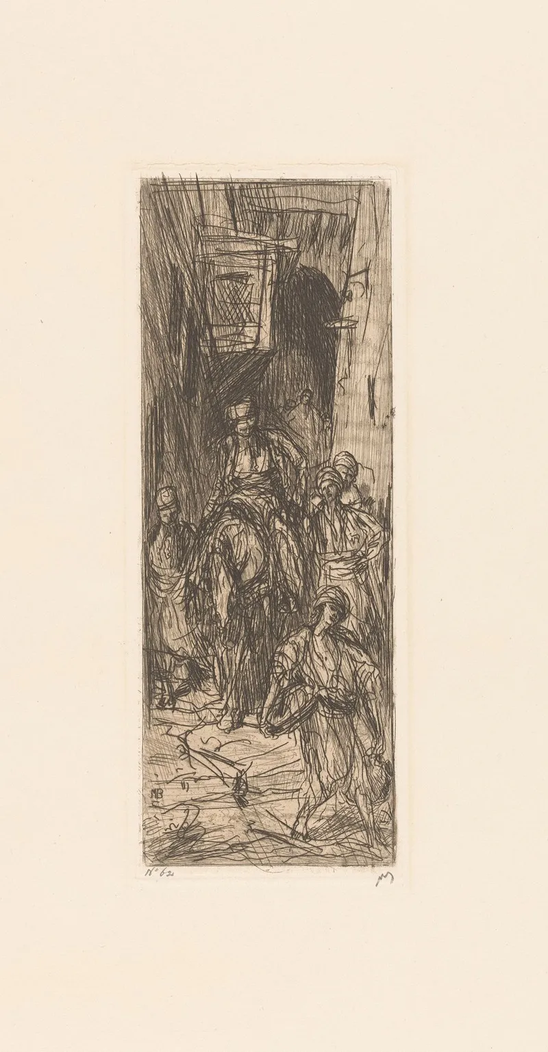 Straat In Cairo by Marius Bauer - Canvas Print